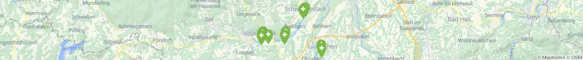 Kartenansicht für Apotheken-Notdienste in der Nähe von Desselbrunn (Vöcklabruck, Oberösterreich)